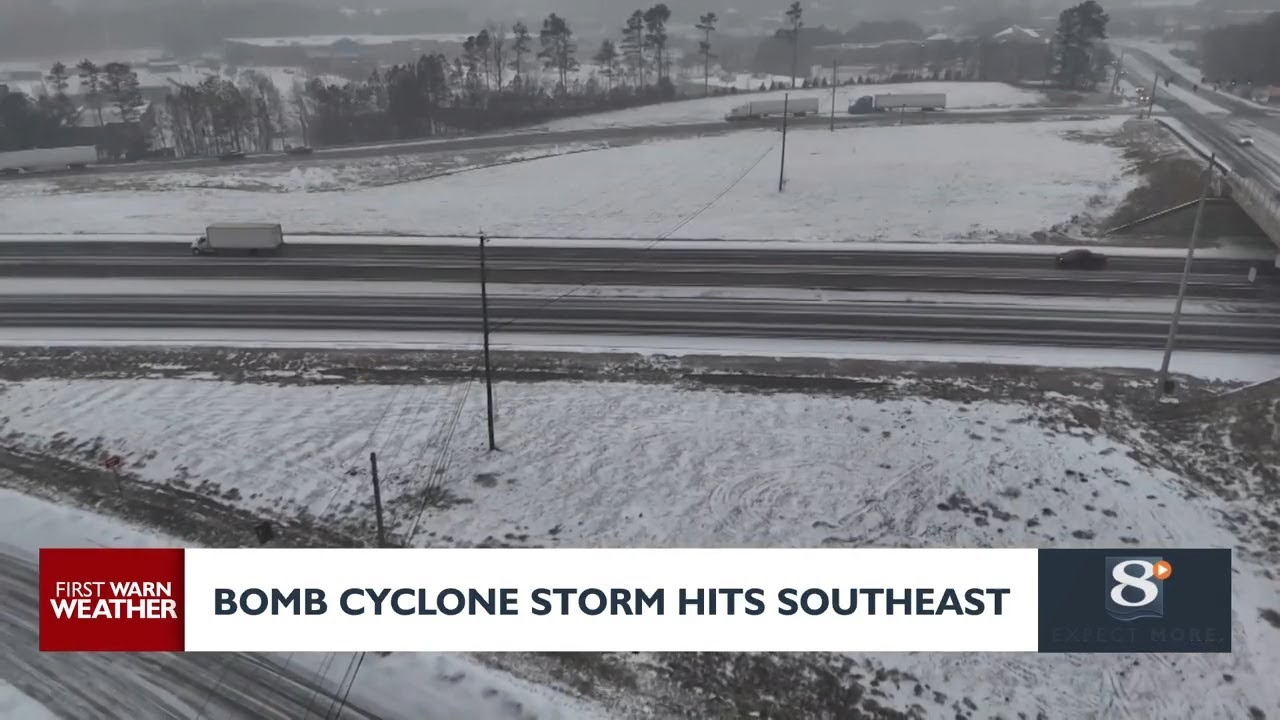 Bomb Cyclone storm hits Southeast