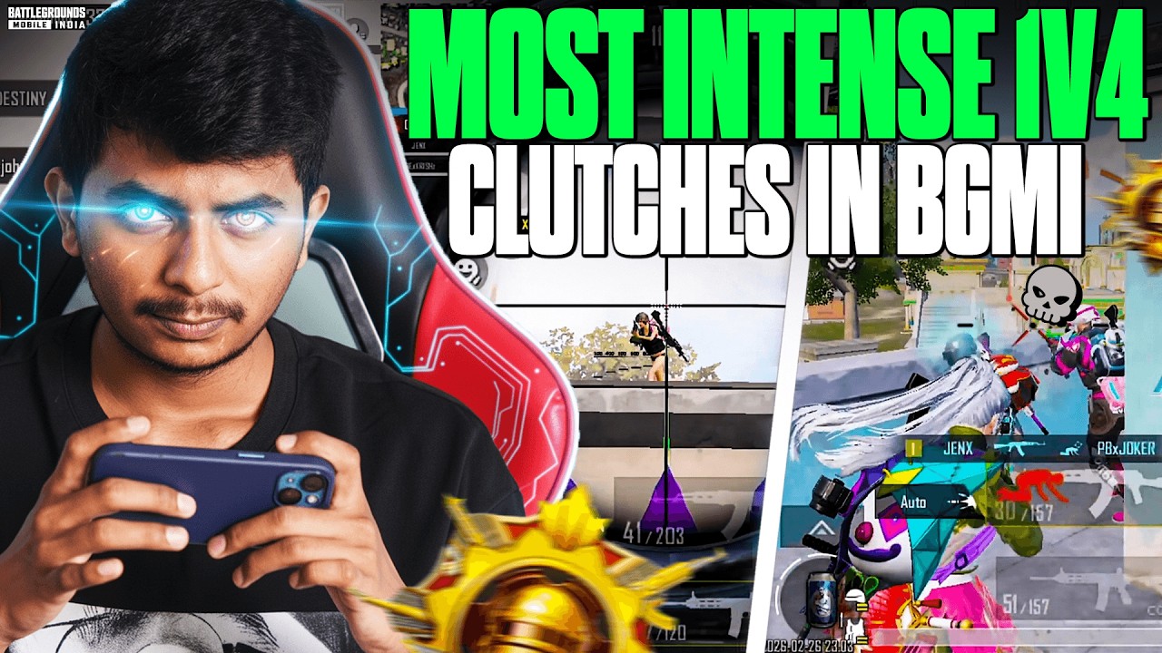 Solo vs Squad GOD Mode 🔥 Most INTENSE 1v4 Clutches in BGMI | Fast-Paced Gameplay