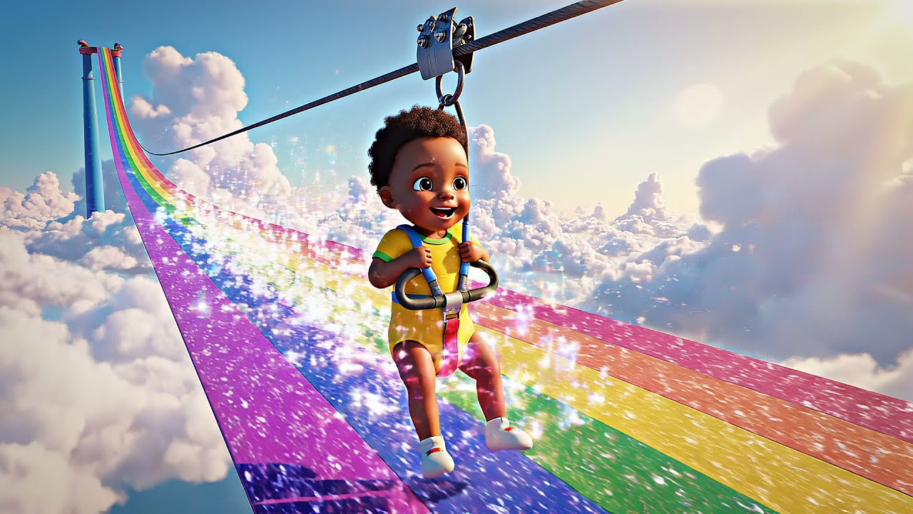 Fortnite Baby Slid Down a Rainbow Zipline | Kids Songs & Nursery Rhymes