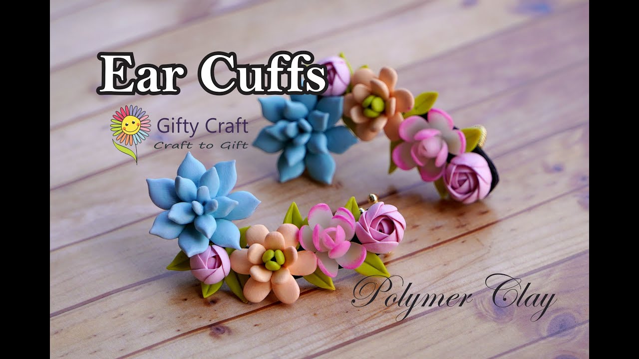 Polymer Clay Ear Cuffs | DIY Ear Cuff | Clay Art | Handmade Creation | Polymer Clay | Gifty Craft