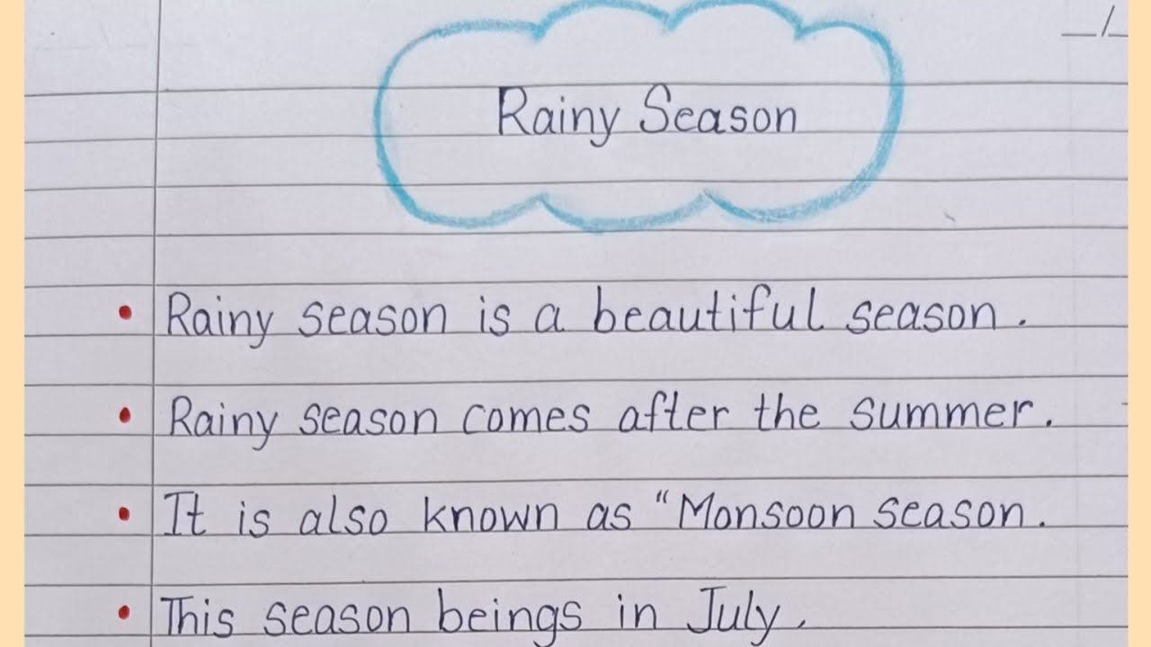Rainy season easy in English/ 10 lines on rainy season #rainy season 🌧