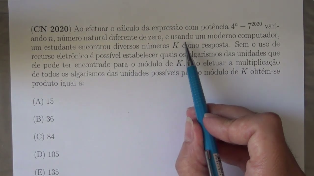 Colégio Naval 2020 - Questão de Aritmética