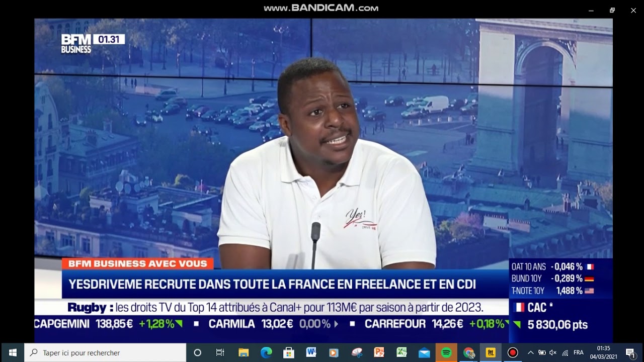 Yesdriveme recrute dans 60 minutes business sur Bfm Business