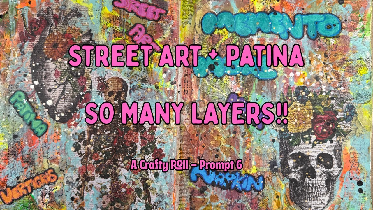 Aged Street Art Journal Page   So Many Layers!
