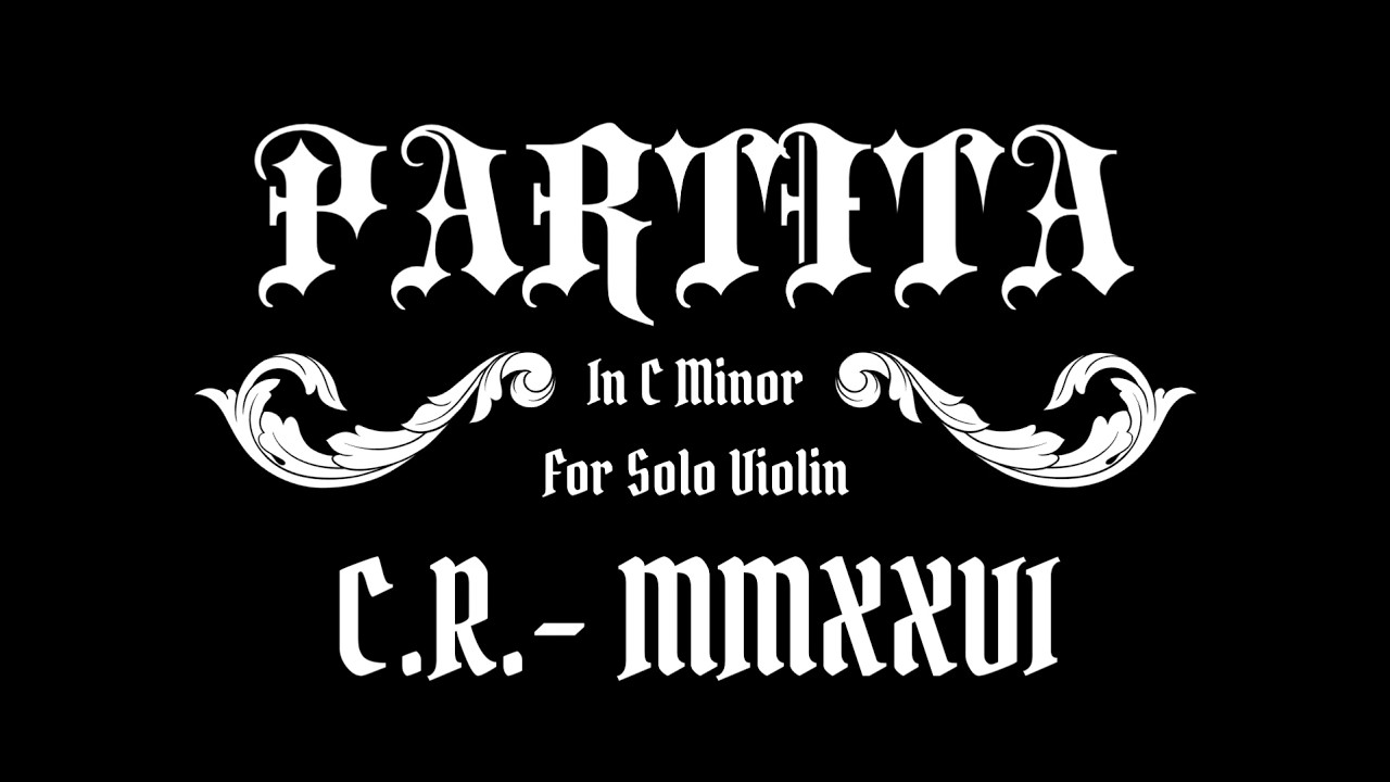 Partita in C Minor for Unaccompanied Violin- Score Video