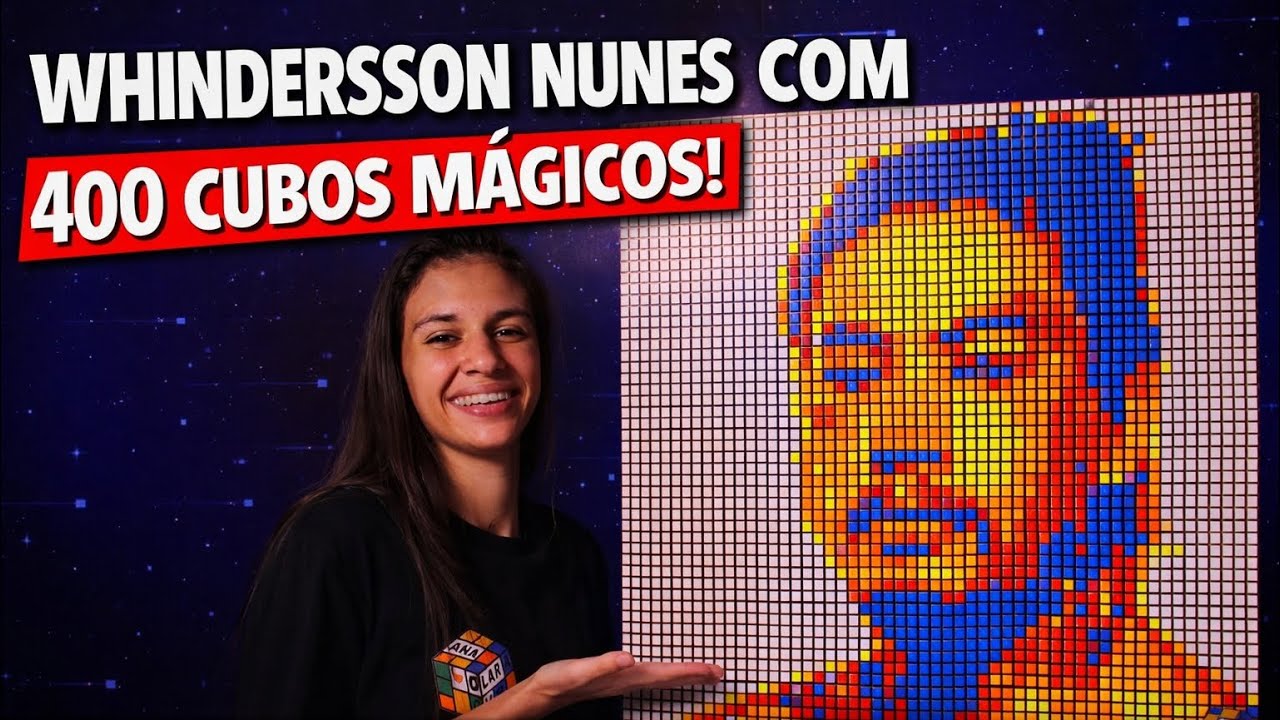 Fiz o Whindersson Nunes no mosaico de Cubo Magico ￼
