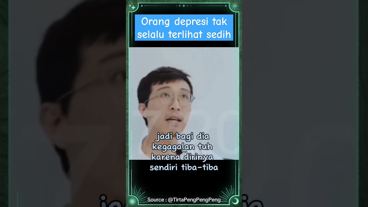 Salah satu tanda orang depresi #drtirta #mentalhealth #depresi