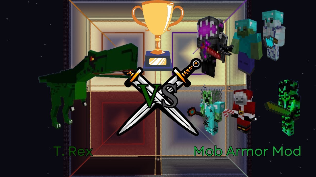 T. Rex vs Mob Armor Mod | Minecraft 1.7.10