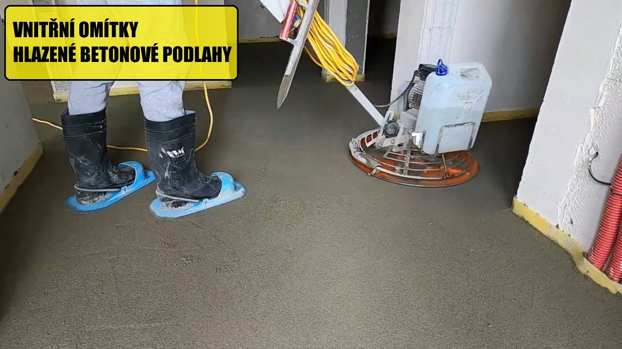 Detaily - vnitřní omítky, hlazené betonové podlahy