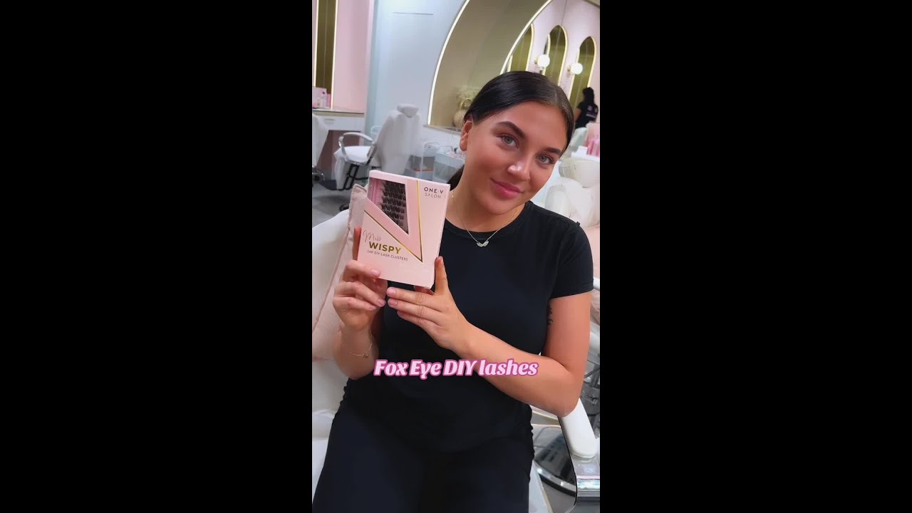 One V Salon Fox Eye diy lashes miss wispy at home  dramatic feminine vegan lash extensions