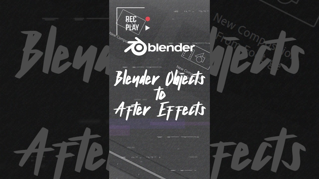 Совет: отслеживание в Blender для After Effects