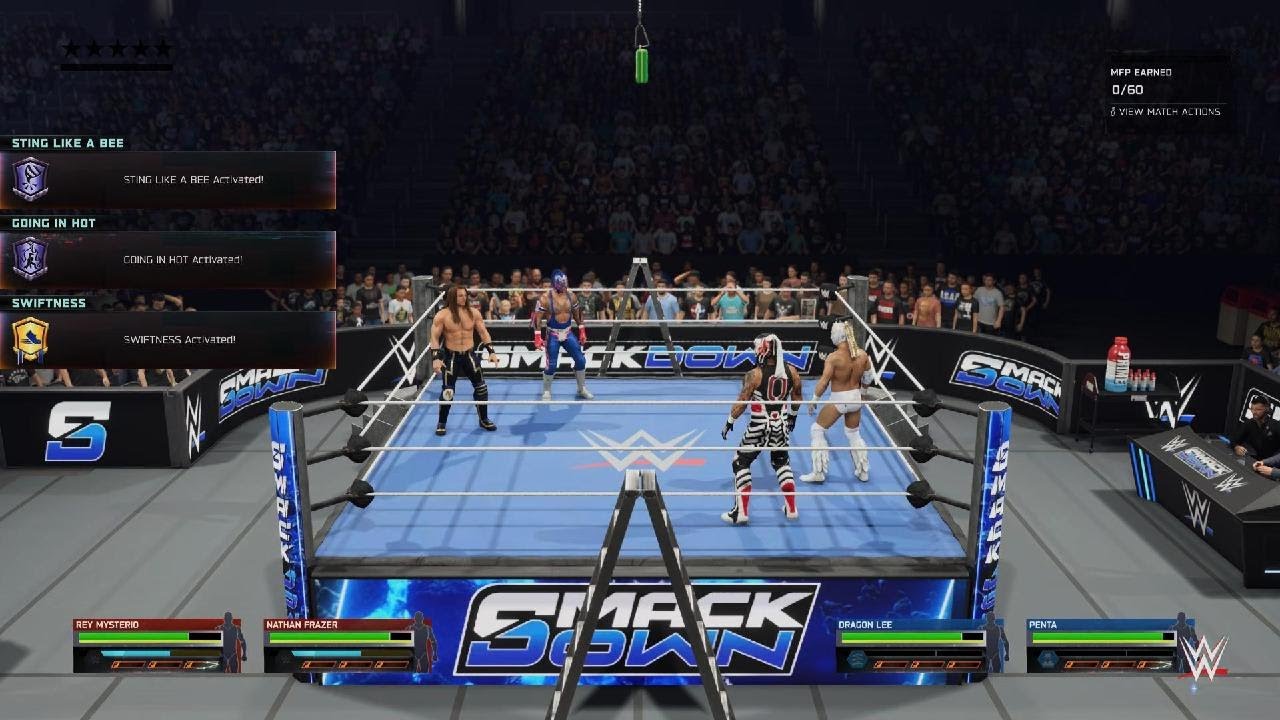 WWE 2K25 LADDER TAG MATCH NATHAN FRAZER REY MYSTERIO 🆚 DRAGON LEE PENTA!! UNLIMITED FINISHERS!!!