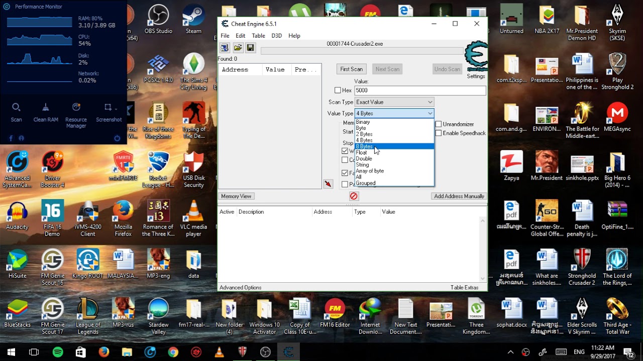 Unlimited Gold 999,999 on Stronghold Crusader 2 with Cheat Engine