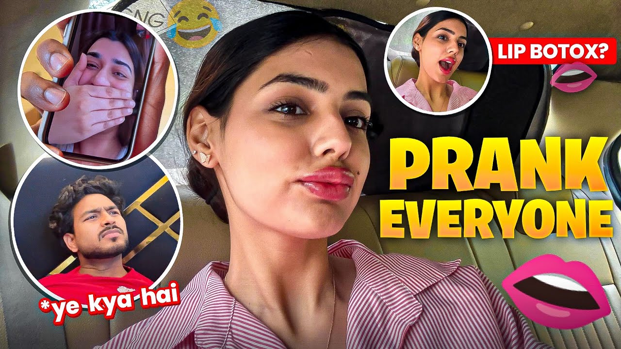 NITESH Thought I Got LIP FILLERS! 😱💉 (His Reaction Was Crazy) || Successful PRANK  