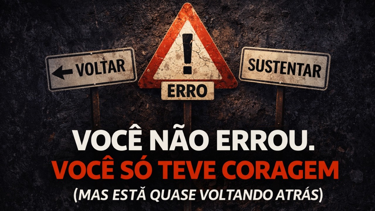 VOCÊ NÃO ERROU. VOCÊ SÓ TEVE CORAGEM (Mas Está Quase Voltando Atrás)