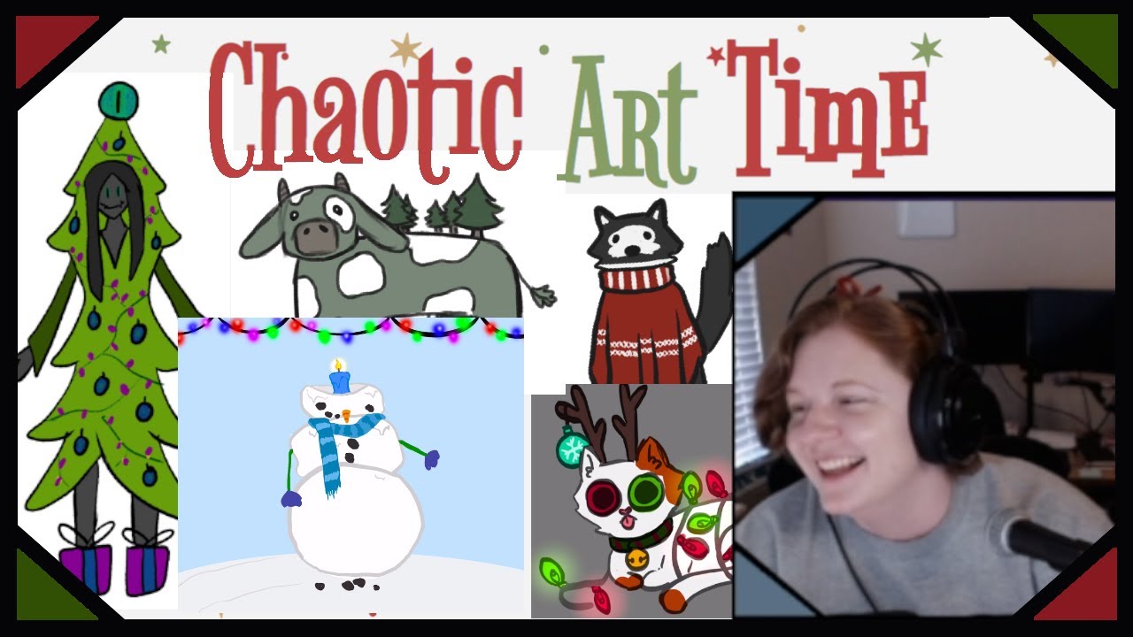 Chaotic Christmas Art Stream! [Full VOD]