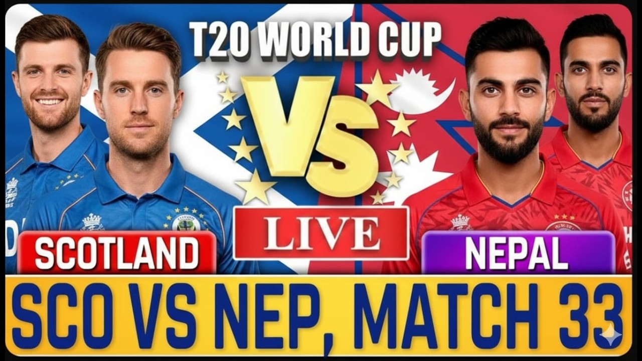 Scotland vs Nepal, 2nd inning LAST 4 OVER 33rd Match- Live Cricket