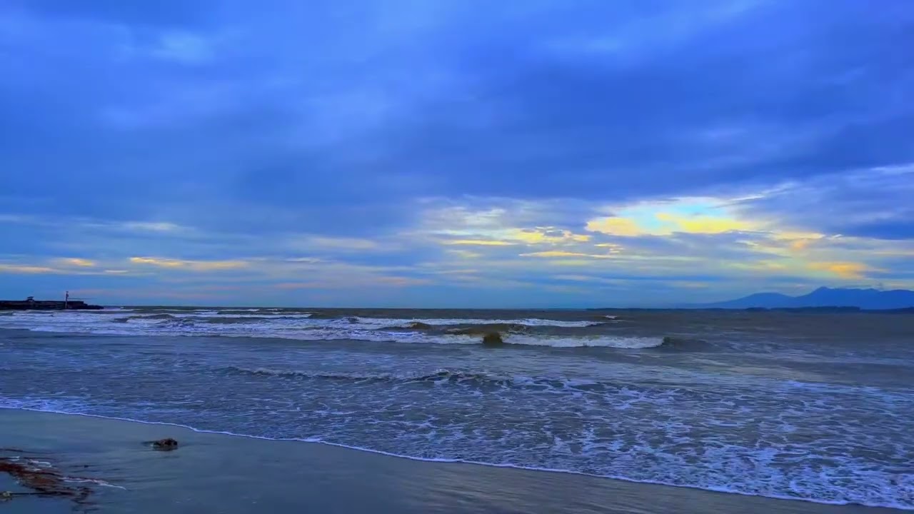 Full Un-Looped Sunset on a Tropical Beach | Peaceful Ocean Sounds to Relax & Fall Asleep Fast | 4K