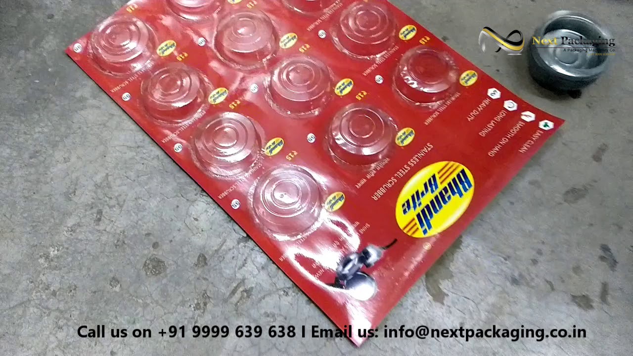 Manual Scrubber Blister Packing Machine 12 pcs