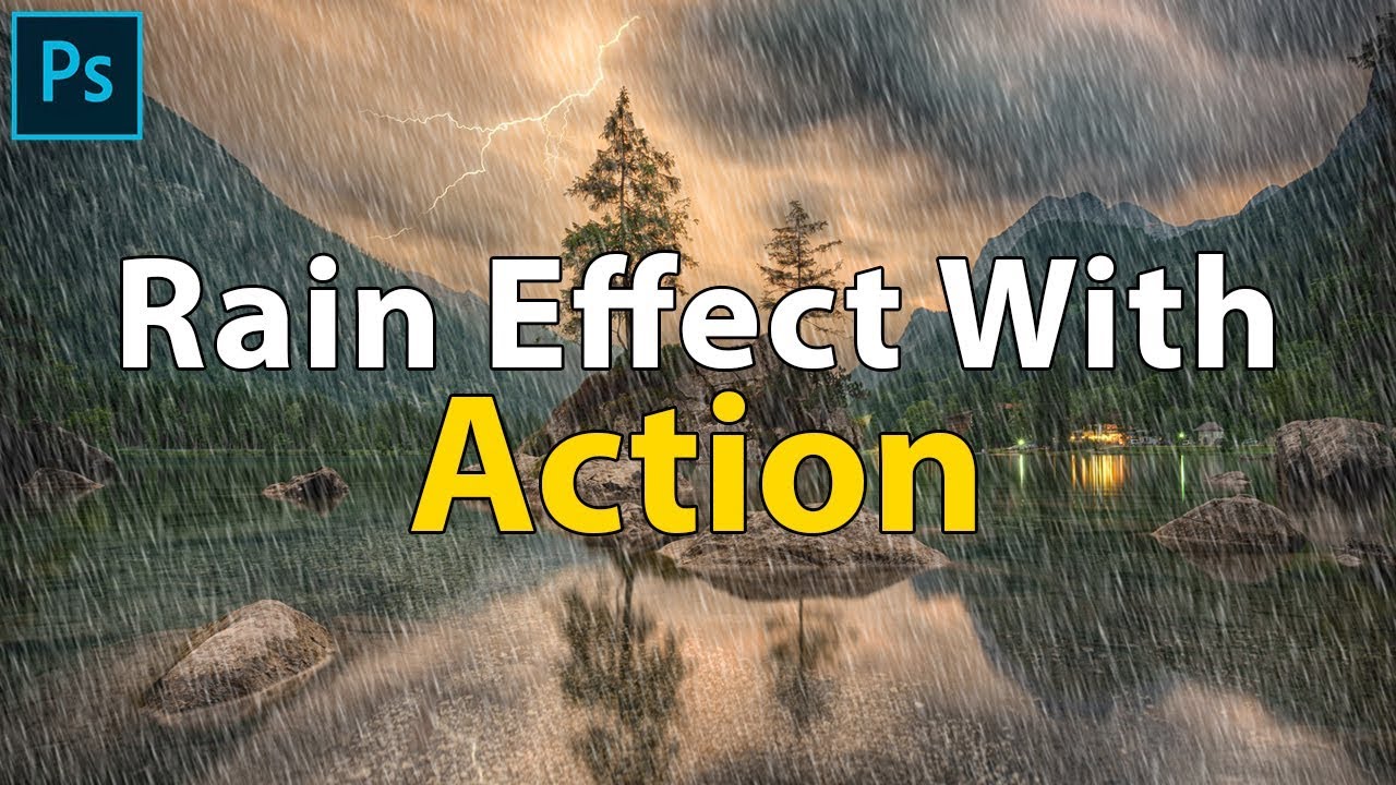 How to Make Rain Effect in Photoshop with Action in Hindi.