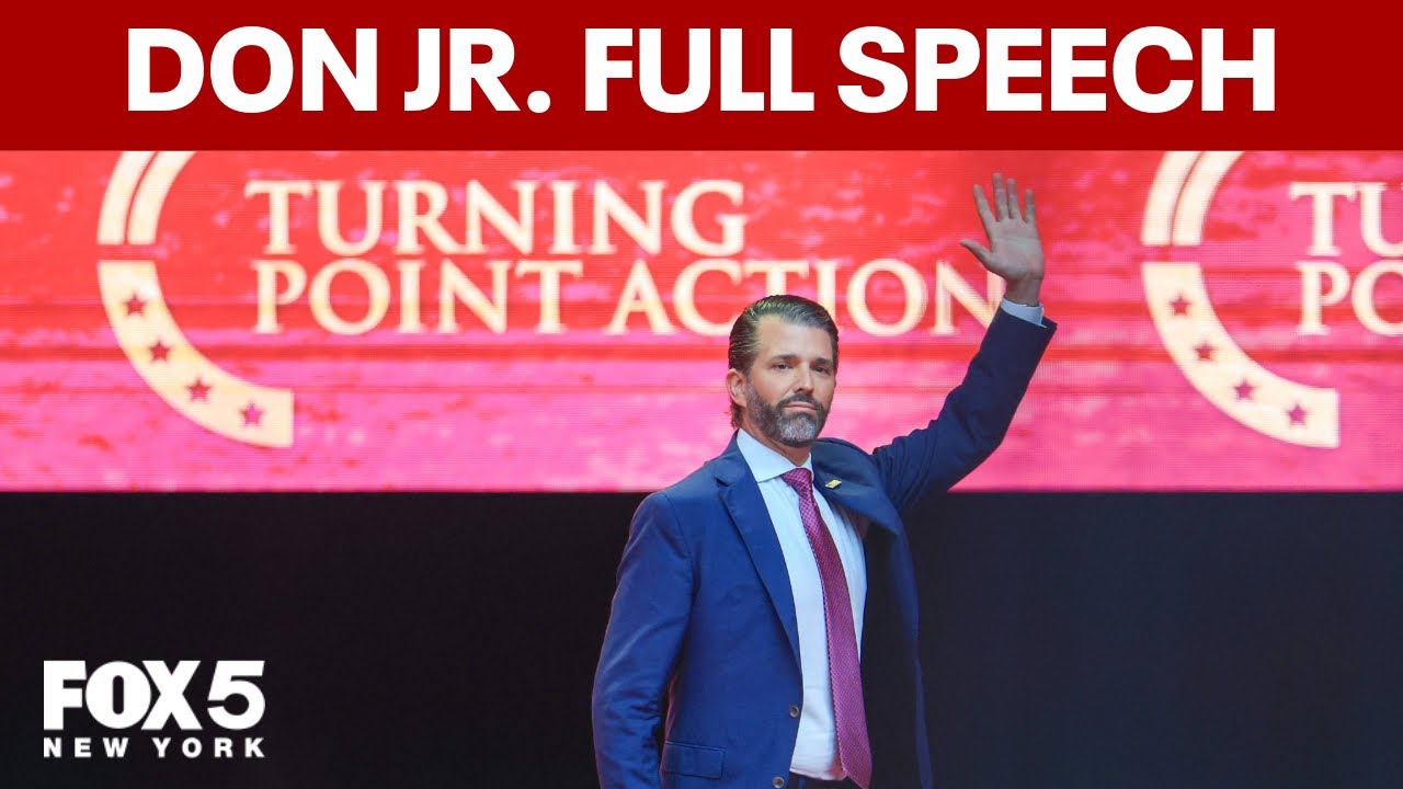 Donald Trump Jr. speaks at Charlie Kirk's memorial service | Fox 5 NY News Video