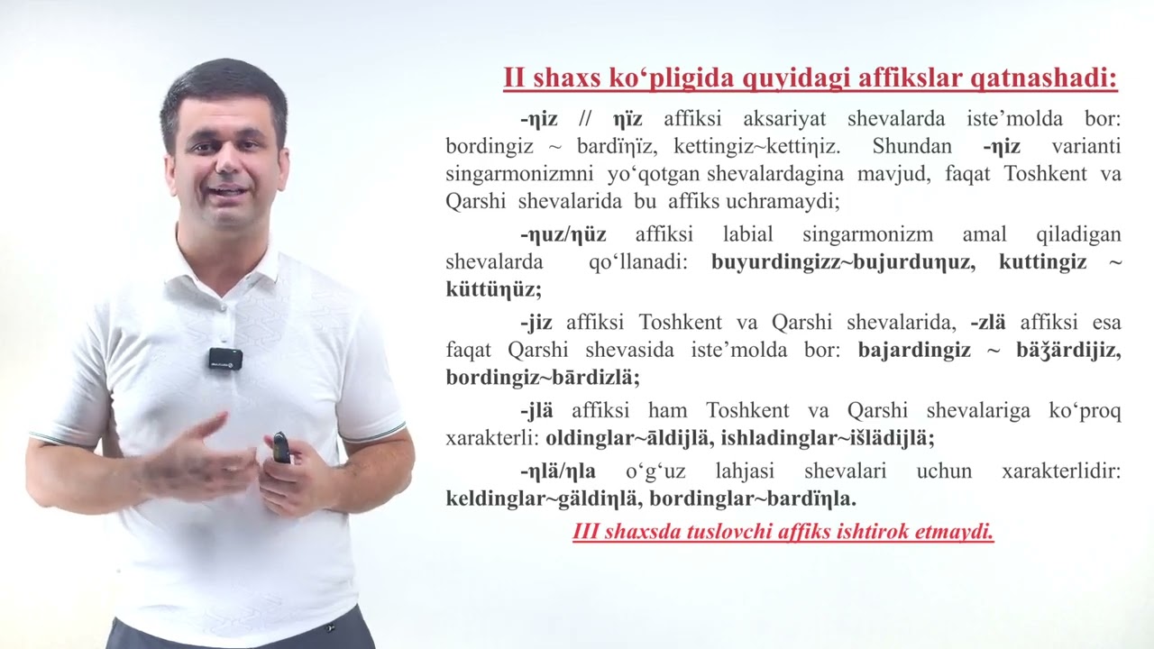 O'zbek shevalaridagi fe'llarning xususiyatlari 1 dars