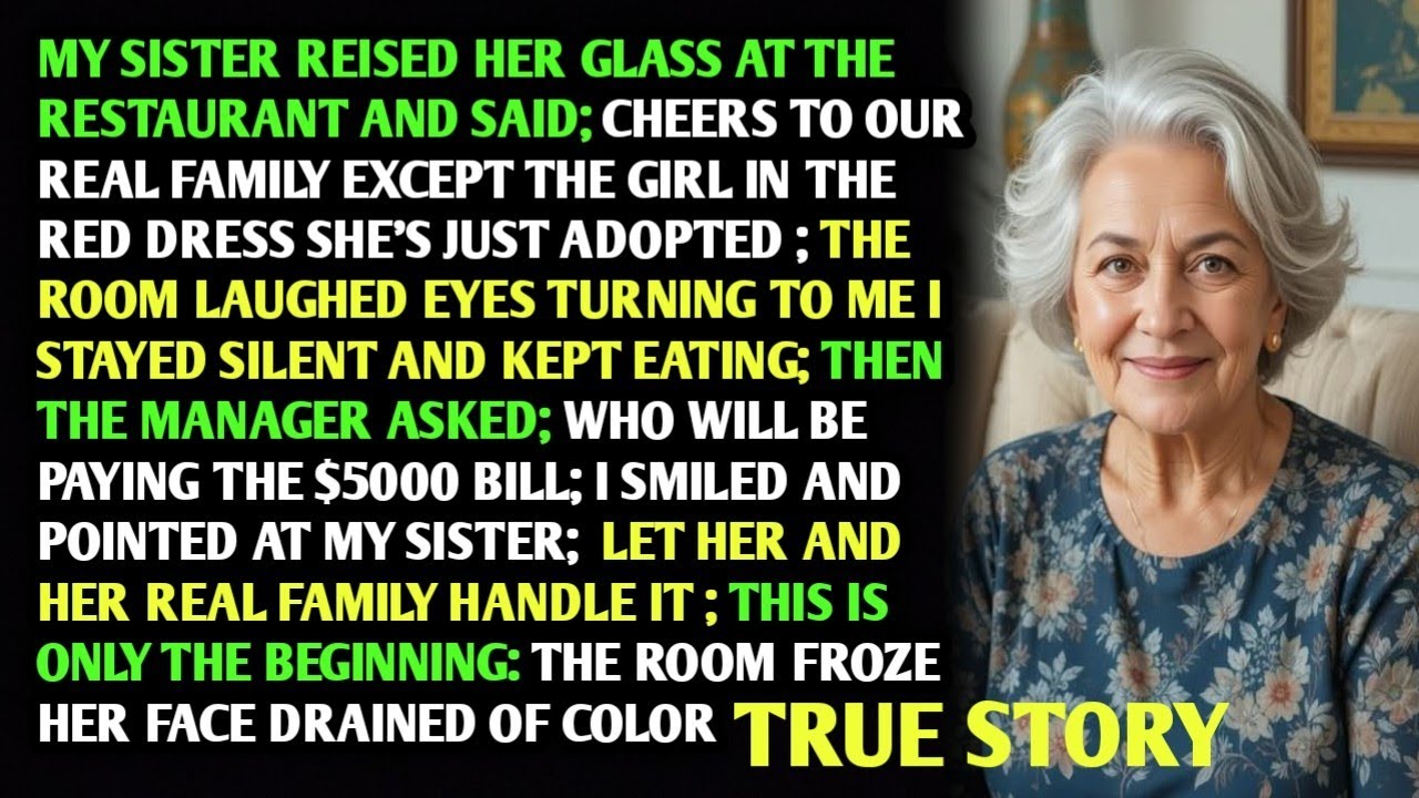 My Sister Belittled Me at Dinner, Saying I Wasn’t “Real Family” — Just Because I’m Adopted. So I...