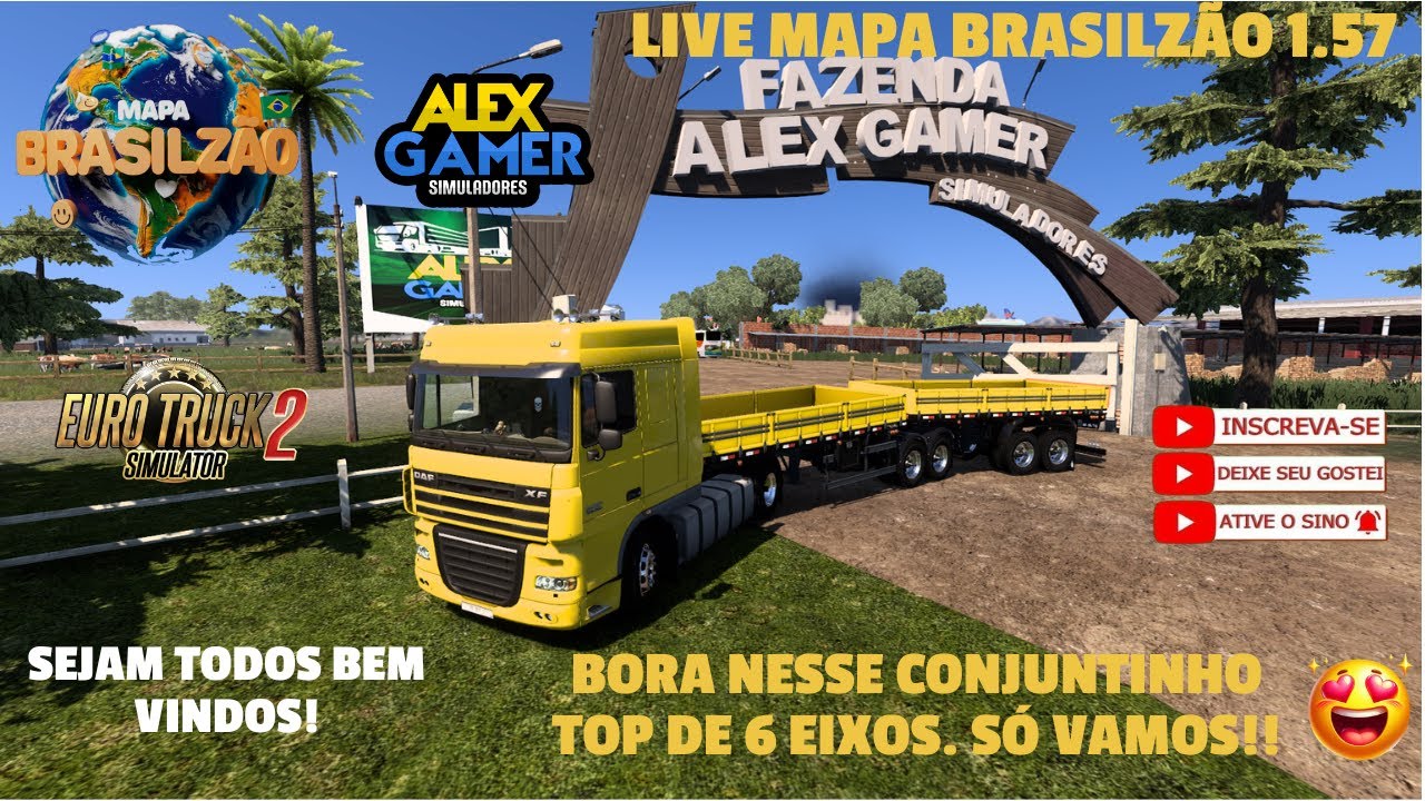 EURO TRUCK SIMULATOR 2 MAPA BRASILZÃO 1.57 MERCADOS DE CARGAS NO DAFZÃO. SÓ BORA #shorts #liveshorts