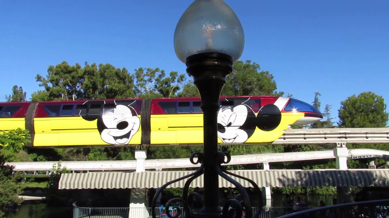 8/13/19 The Disneyland Monorail: Seeing them leave the roundhouse and the Monorail Blue Tractor