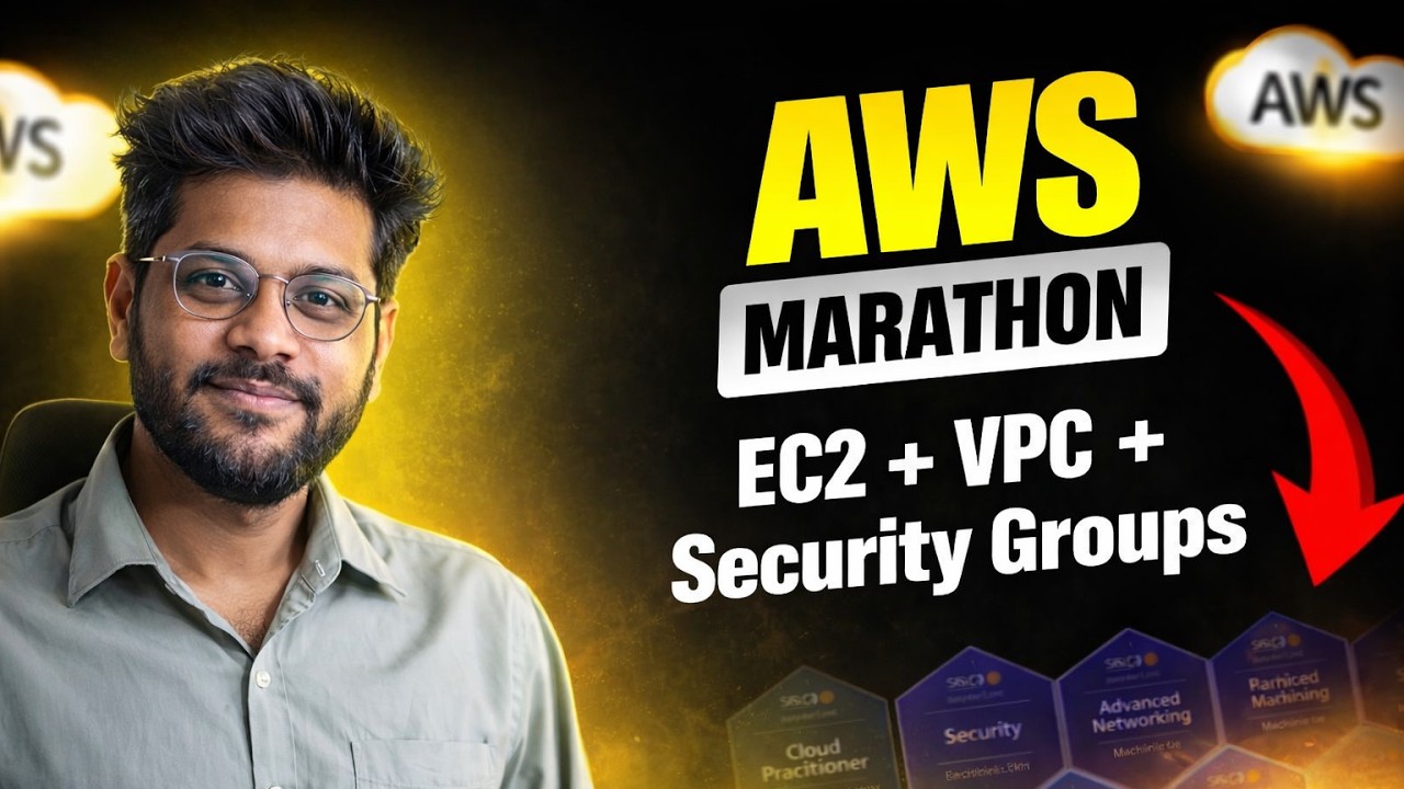 AWS Marathon 🔥| Video 1 | EC2 + VPC + Security Groups Explained | AWS for Beginners