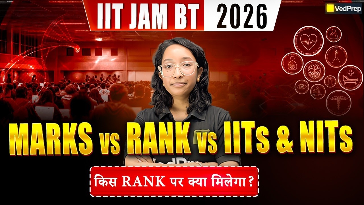 IIT JAM BT 2026 🔥 Marks vs Rank vs IITs & NITs | Kis Rank Par Kya Milega? | VedPrep