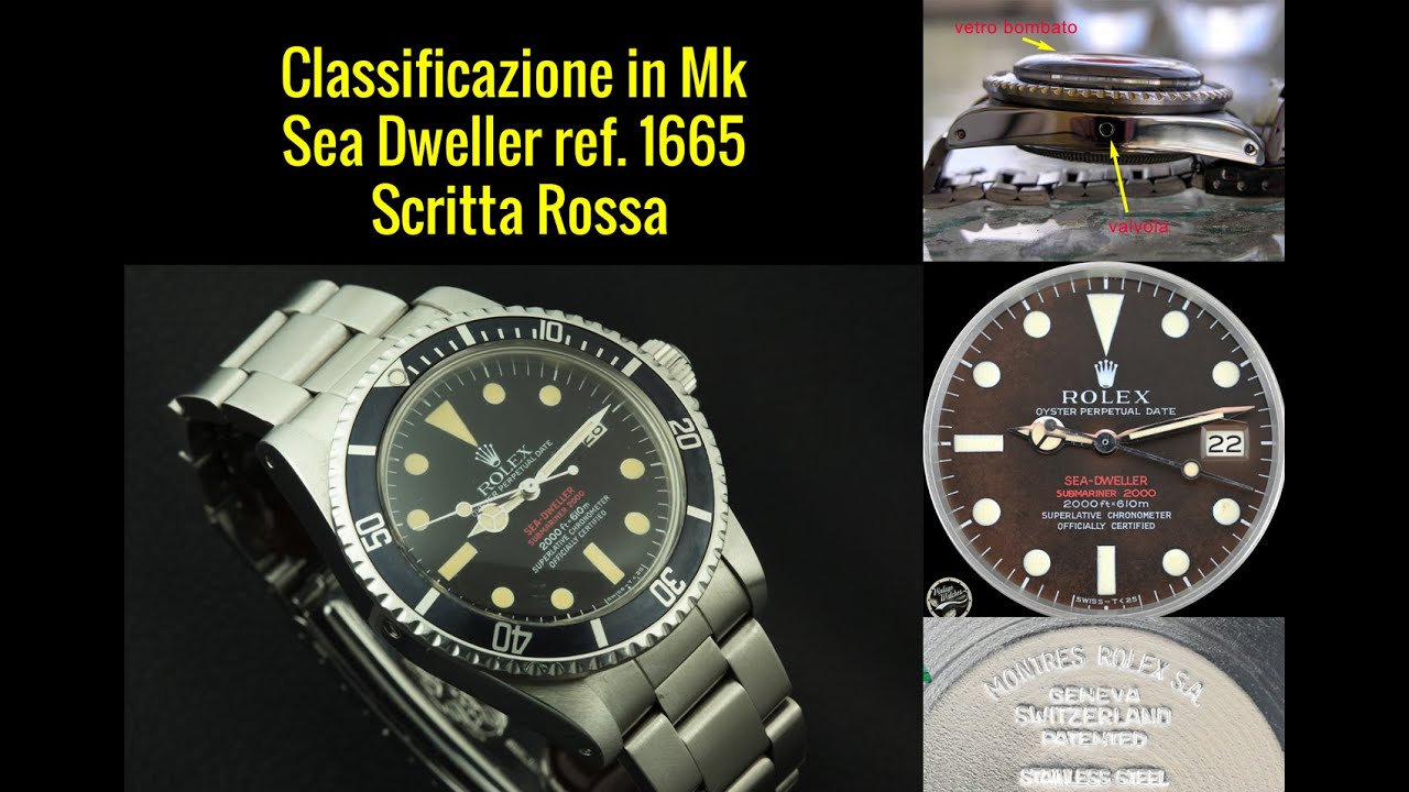 Rolex Sea Dweller 1665 DRW MK Classification - Come deve essere l'orologio coevo