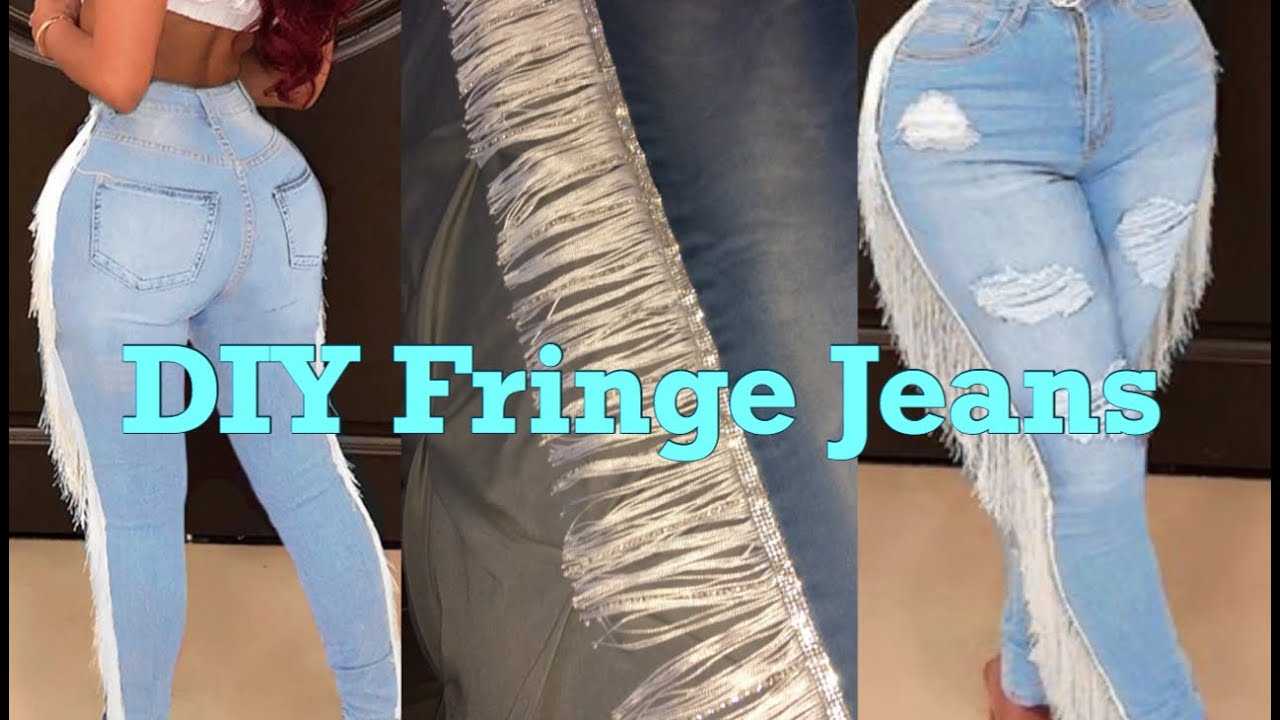DIY Blinged-Out Fringe Jeans| No Sewing and Affordable!!
