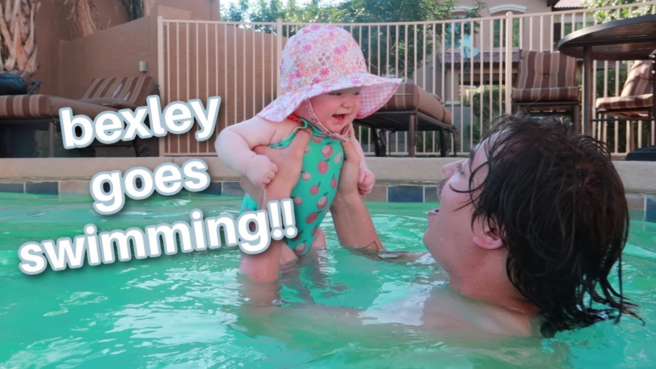 BABY BEXLEY'S FIRST TIME SWIMMING! | ELI'S NEW SUMMER HOBBY!