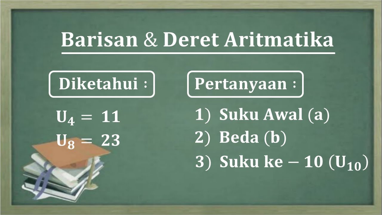 Barisan dan deret aritmatika. Cara menentukan Suku awal (a), Beda (b) dan suku ke-n (Un)