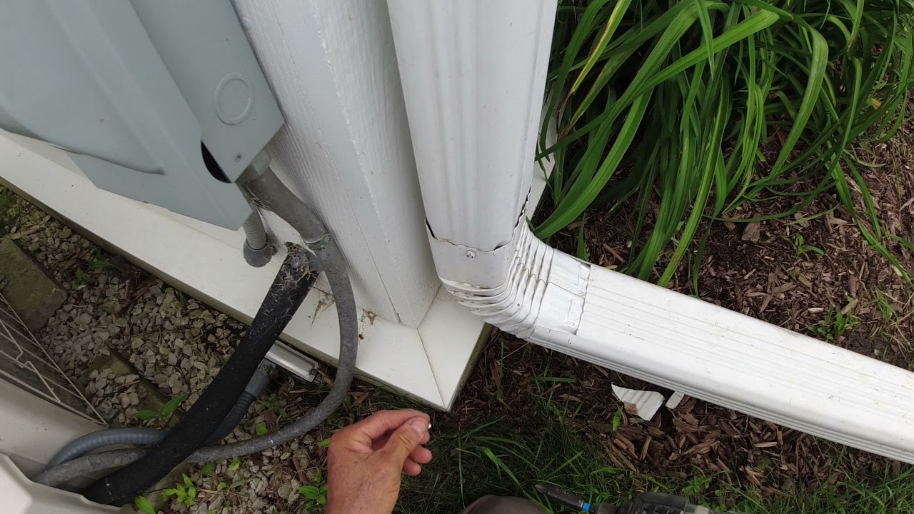 HINGED RAIN  GUTTER DOWNSPOUT
