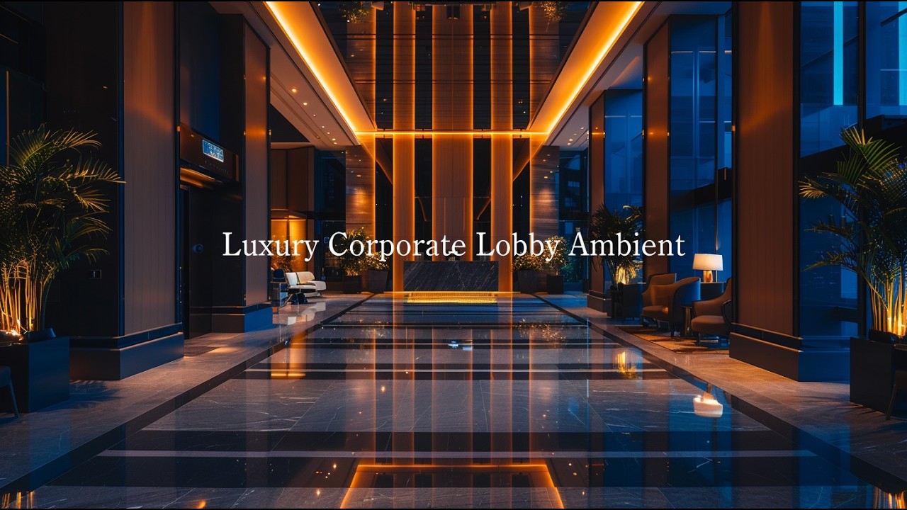 4 Hours Luxury Corporate Lobby Ambient | Calm Executive Office Background Music for Focus & Work