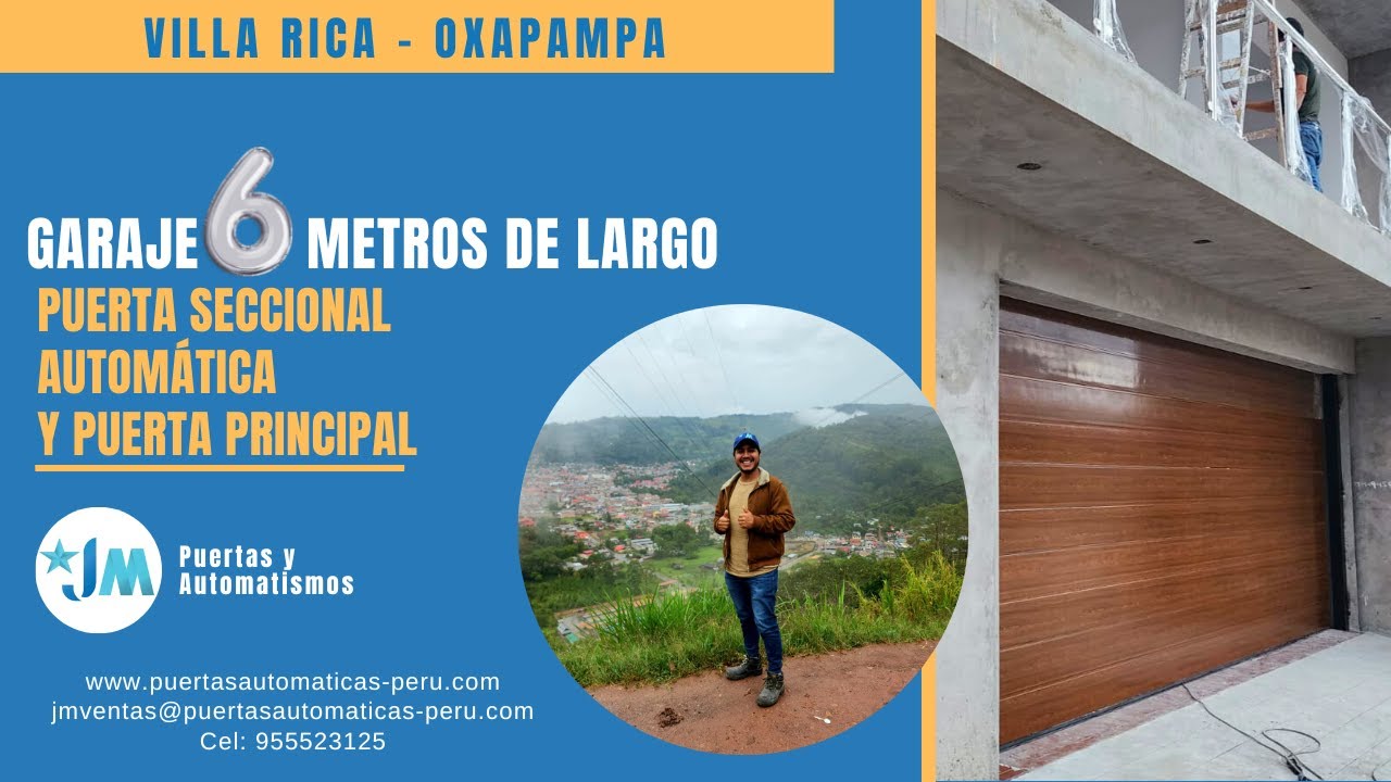 😮NO LO VAS A CREER! 6 METROS DE LARGO/ Puerta seccional automática con Panel importado