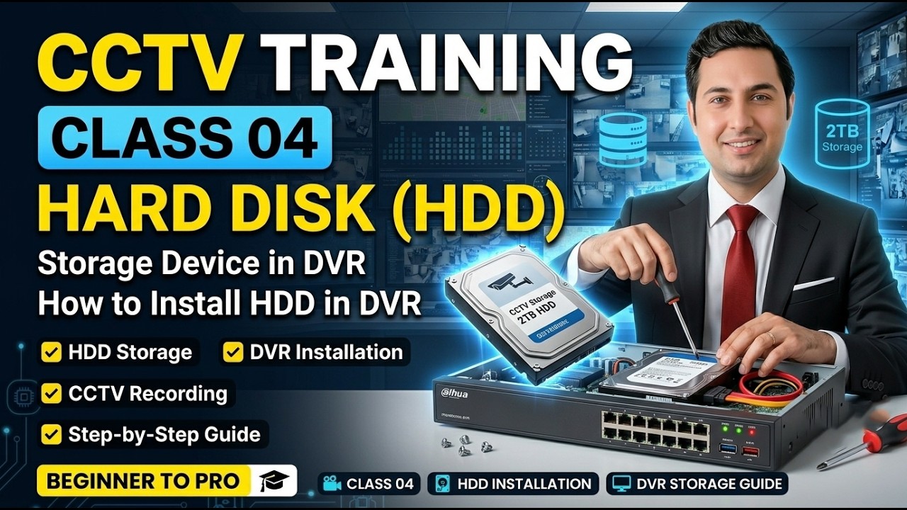Class No. 04 | Hard Disk (HDD) | Storage Device | How to Install HDD in DVR