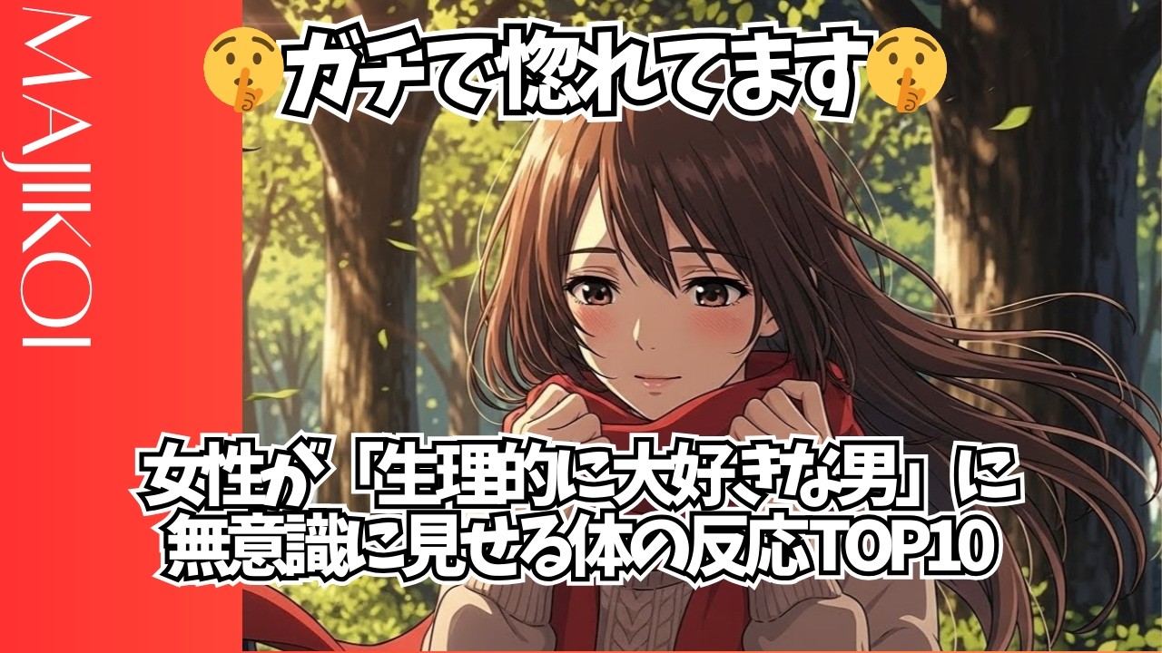 🤫ガチで惚れてます🤫 女性が「生理的に大好きな男」に無意識に見せる体の反応 TOP10 『通常動画版』