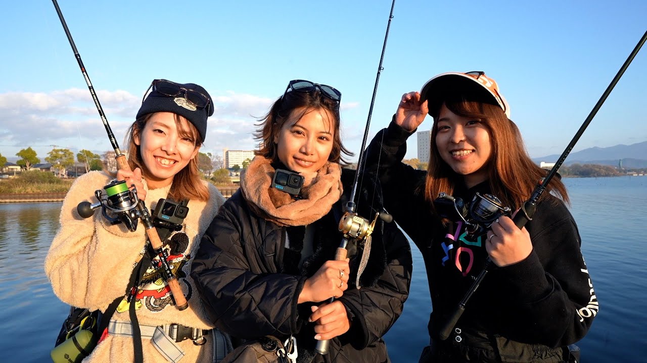 釣りガール３人と冬の琵琶湖でわっしょい！