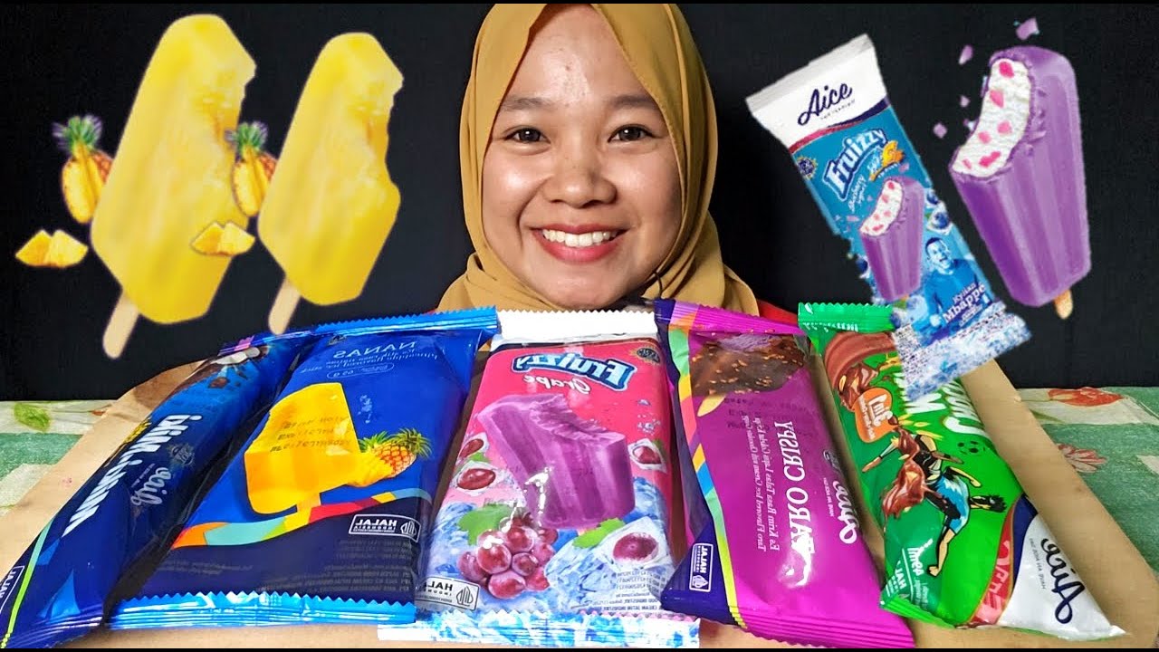 ASMR ES KRIM AICE NANAS, ANGGUR, TARO, VANILLA CHOCO, CHOCO MALT🍦MUKBANG ASMR ICE CREAM