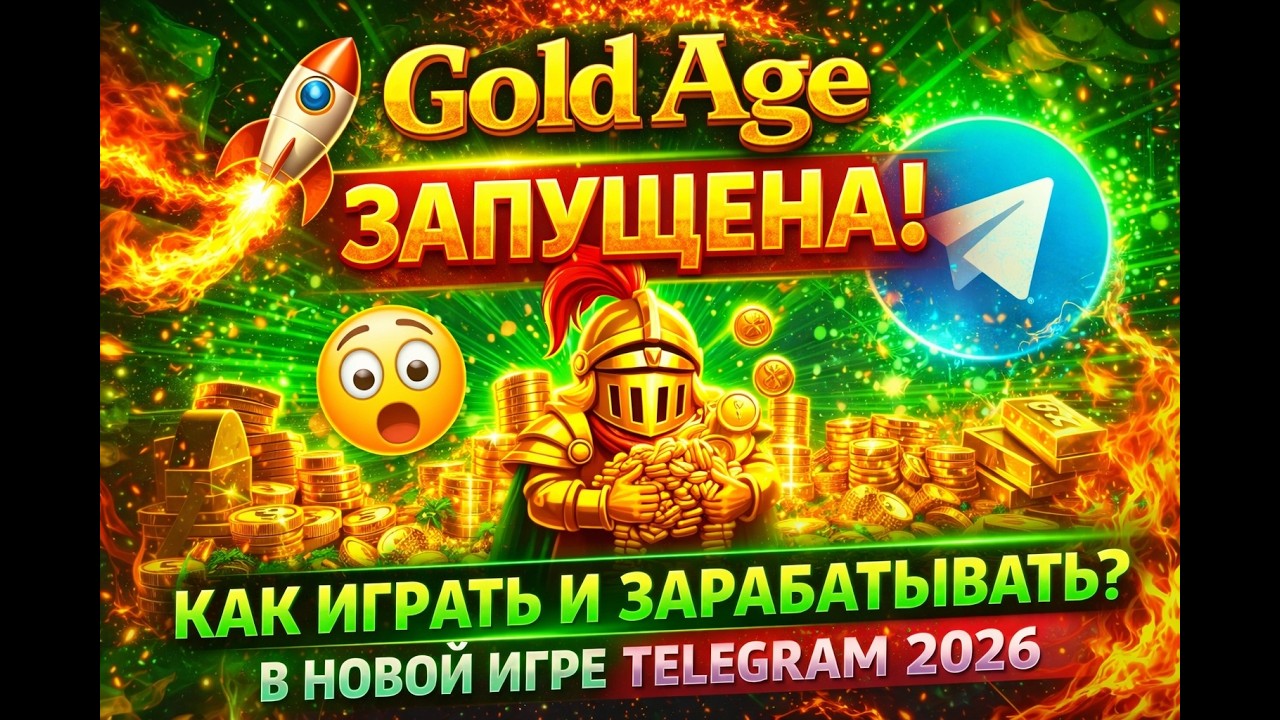 Gold Age ЗАПУЩЕНА! Как играть и зарабатывать в новой игре Telegram 2026