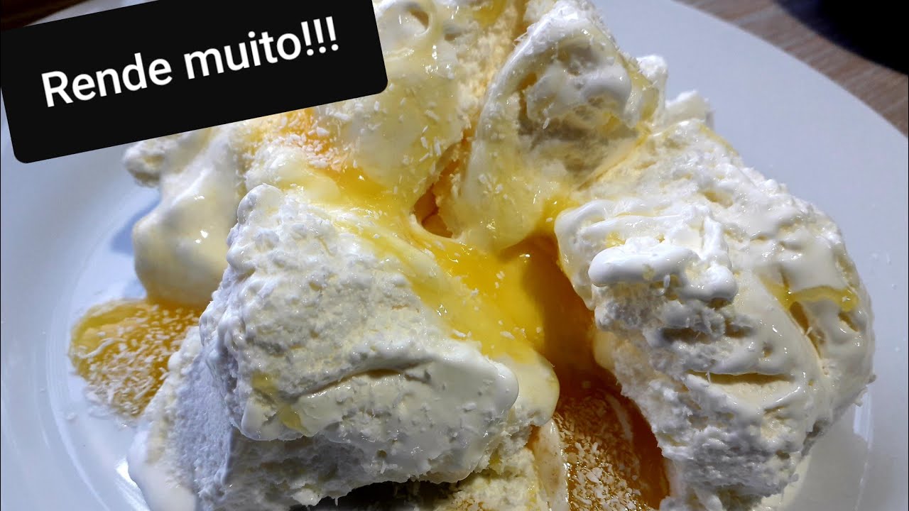 SORVETE COM 3 INGREDIENTES + A CALDA ECONÔMICO CREMOSO RENDE MUITO❤❤❤