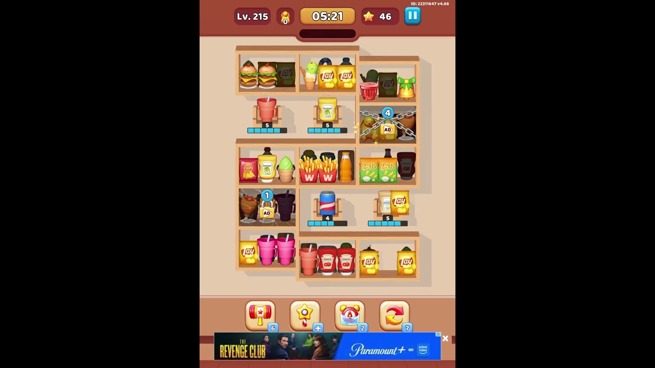 Level 215 Goods Sorting #mobilegame #goodssorting #childgamer 