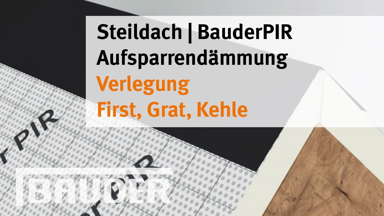Aufsparrendämmung Verlegung First, Grat, Kehle