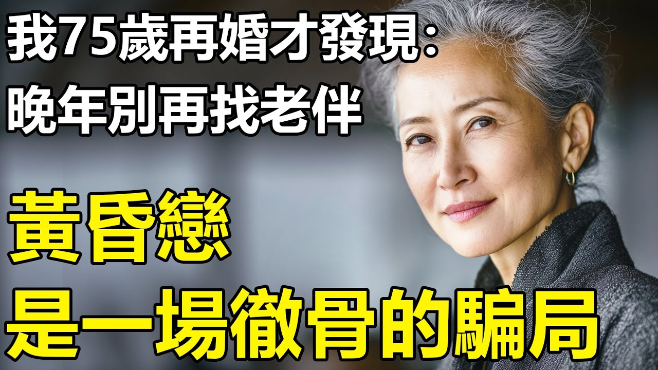 請保姆養老比再婚找老伴更舒心？我再婚兩次才發現：黃昏戀是一場徹骨的騙局!【養老|情感|生活|丁克|孩子】