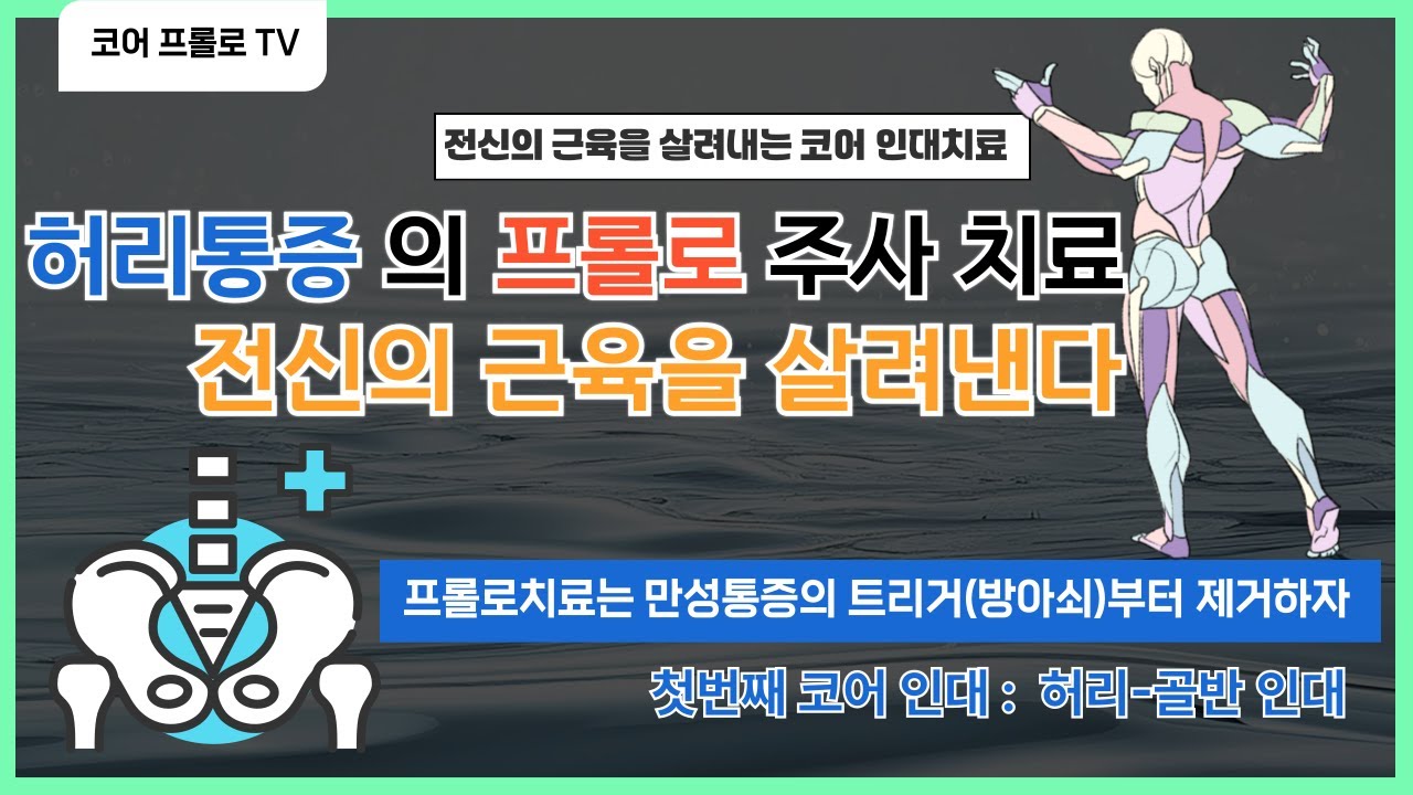 허리통증 프롤로 주사 치료의 목표는  전신의 근육에 영향을 주어서 만성통증을 유발하는 트리거(방아쇠)를 제거하는 방향으로 치료하자