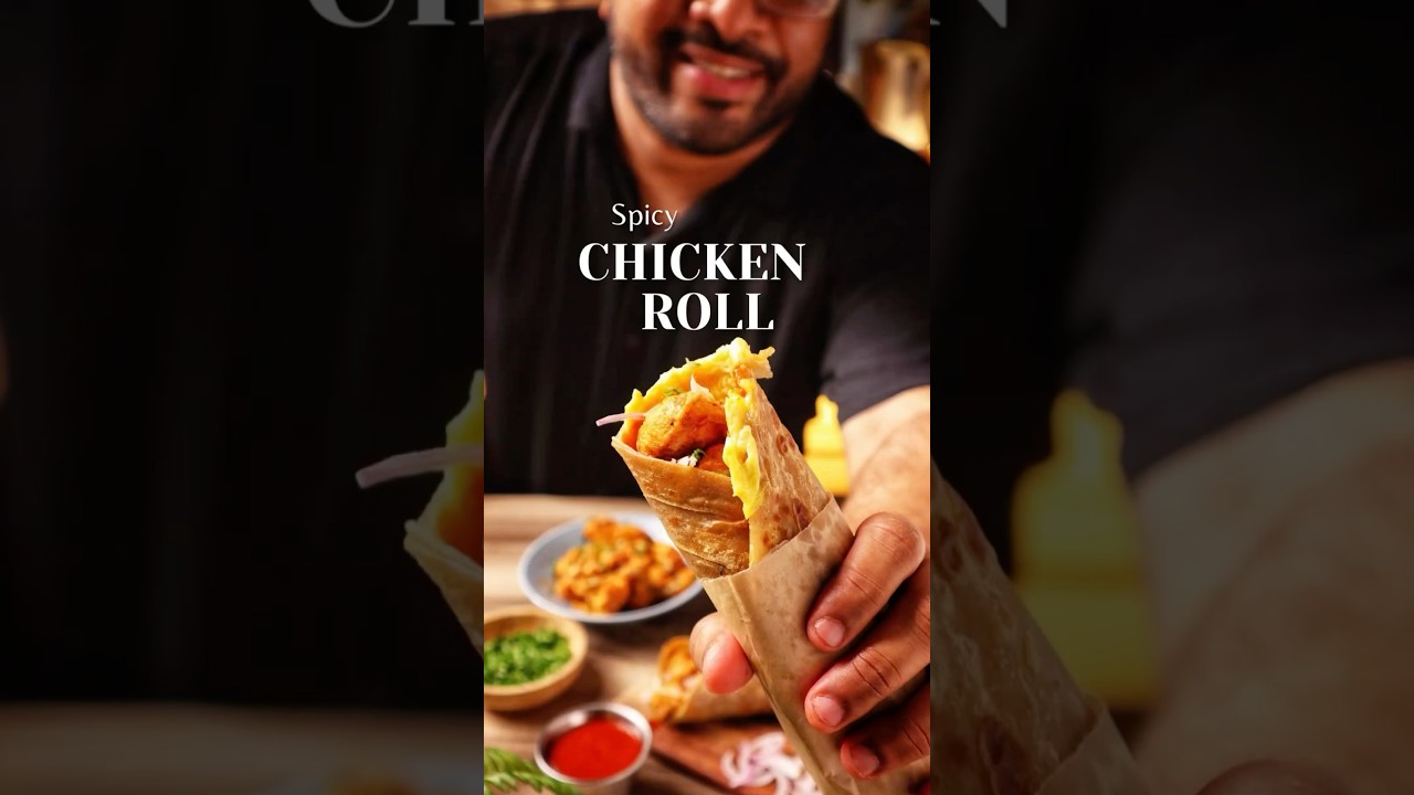 Spicy Street Style Chicken Roll Recipe you'll crave! #easyrecipes #shorts #chicken