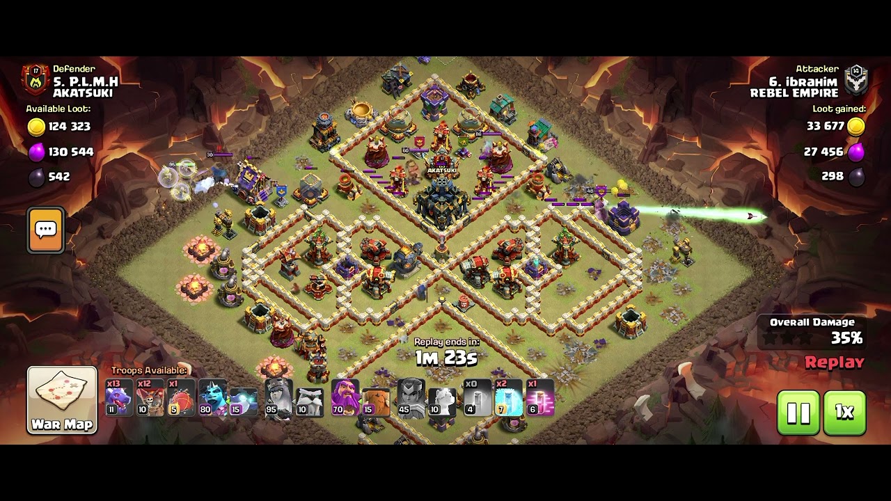 Coc..th 16..war attack...how to attack when all defence is on one side of base